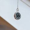 Black obsidian fisher intaglio necklace
