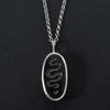 black jasper snake intaglio necklace