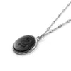 Black onyx snake intaglio necklace