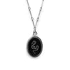 Black onyx snake intaglio necklace