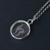 Chaos-Ears Hound in rock crystal intaglio necklace