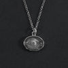 Ghostly Eye Rock Crystal intaglio necklace