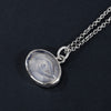 Ghostly Eye Rock Crystal intaglio necklace