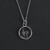 Chaos-Ears Hound in rock crystal intaglio necklace