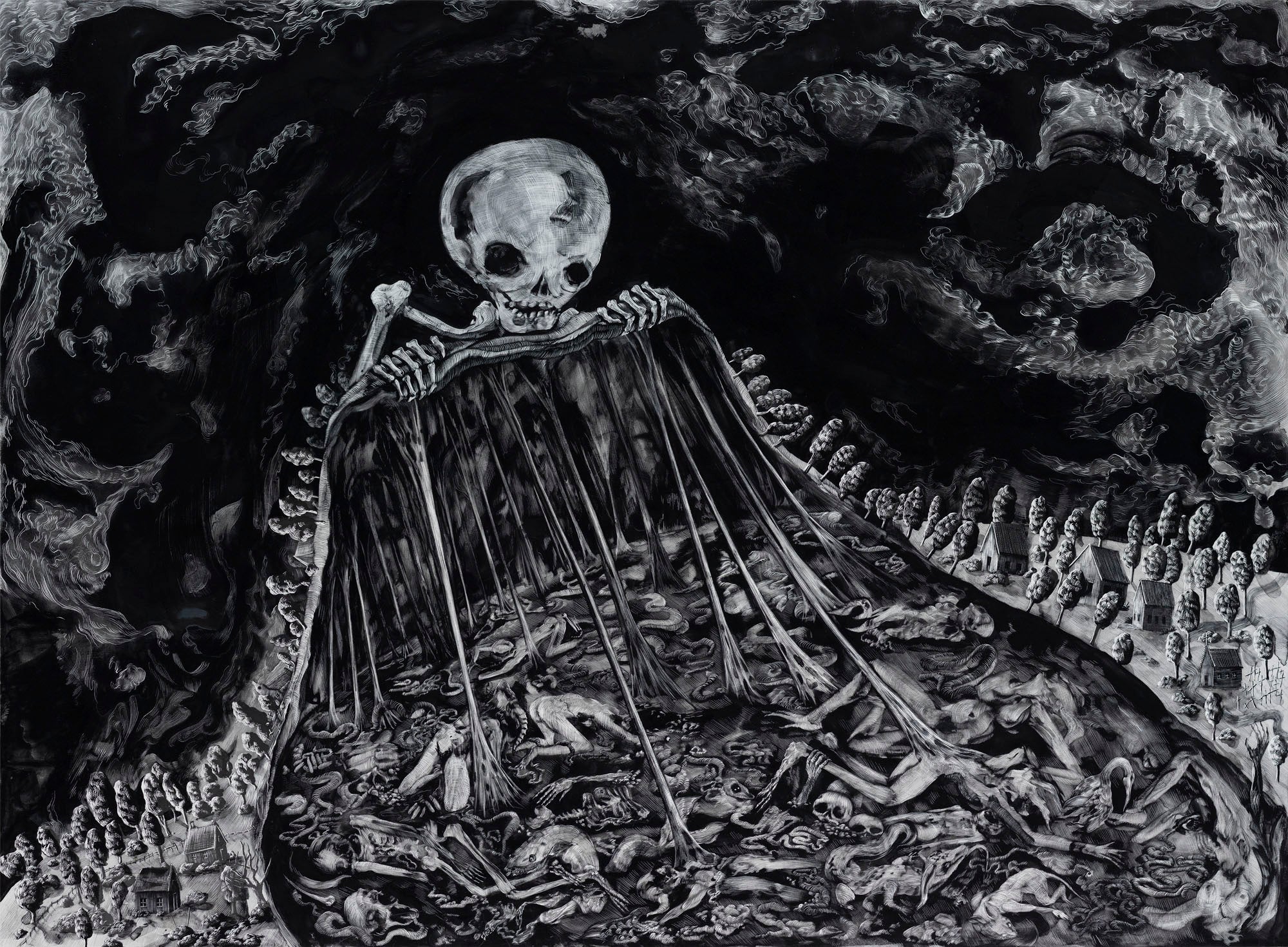 The rolled-up skin of the world