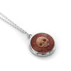 Pink-red jasper skull cameo necklace