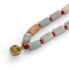 Amazonite and brass skull beaded necklace