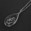 Squirrel rock crystal intaglio necklace