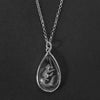 Squirrel rock crystal intaglio necklace