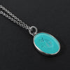 Turquoise cat intaglio necklace
