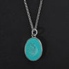 Turquoise cat intaglio necklace