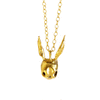 Skull Rabbit Gold Necklace 360 rotation