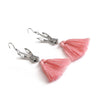 Sally Rabbit Mask Tassel Silver Earrings