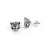 Cat mask Stud Silver Earrings