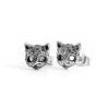 Cat mask Stud Silver Earrings