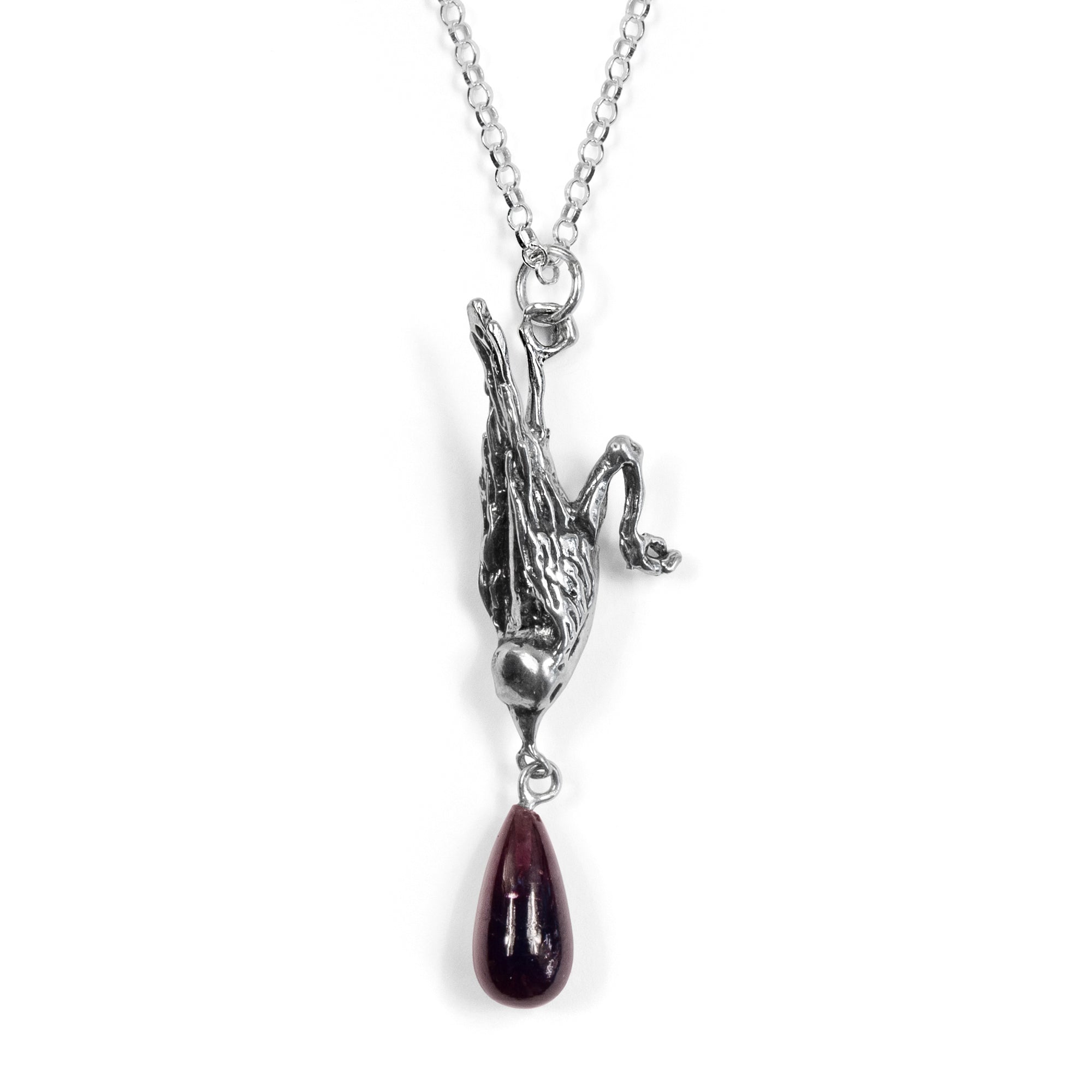 Garnet Bird Necklace