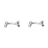 Bone Stud Silver Earrings