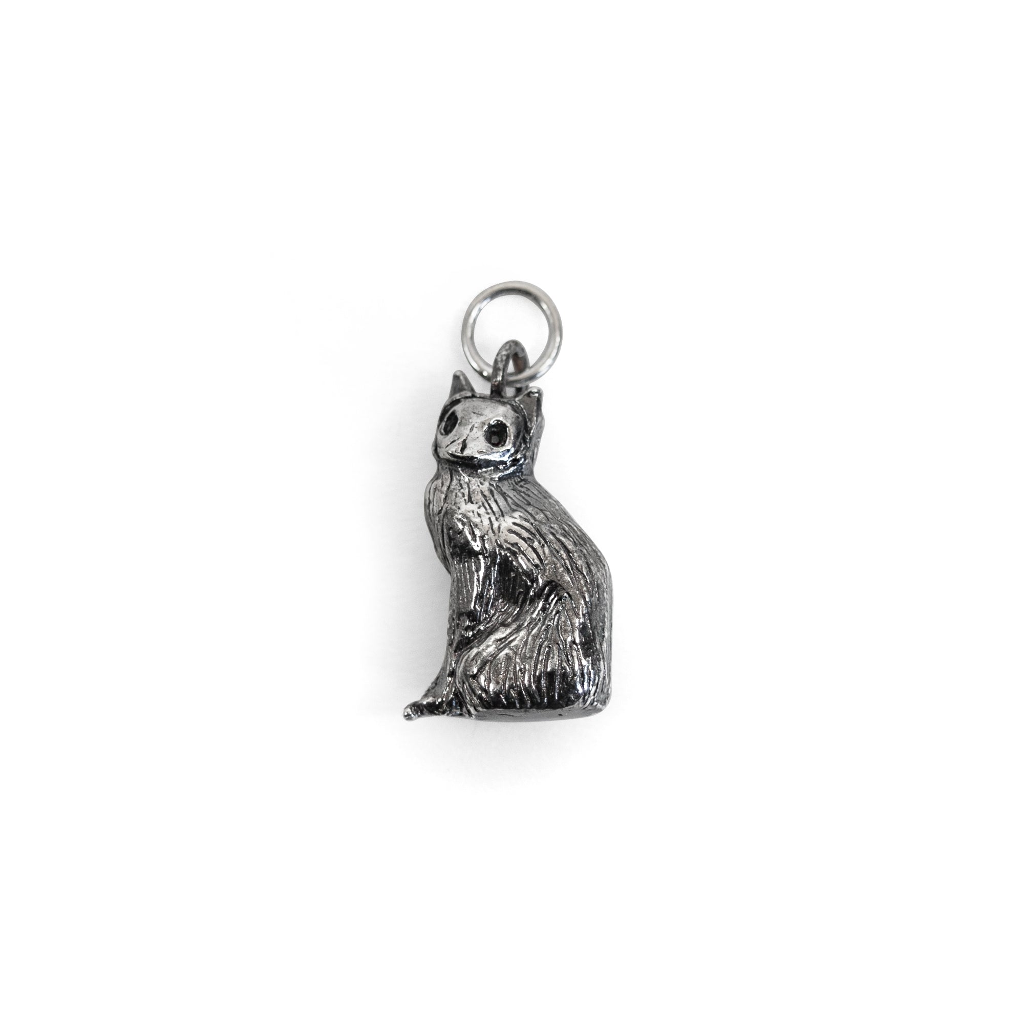 Skelecat Silver Charm