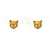 Gold Vermeil Cat mask Stud Earrings