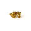 Gold Vermeil Cat mask Stud Earrings