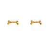 Bone Stud Gold Vermeil Earrings