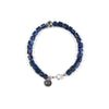 Lapis Lazuli and silver skull bracelet