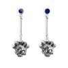 Nameless God Lapis and Silver Drop Earrings
