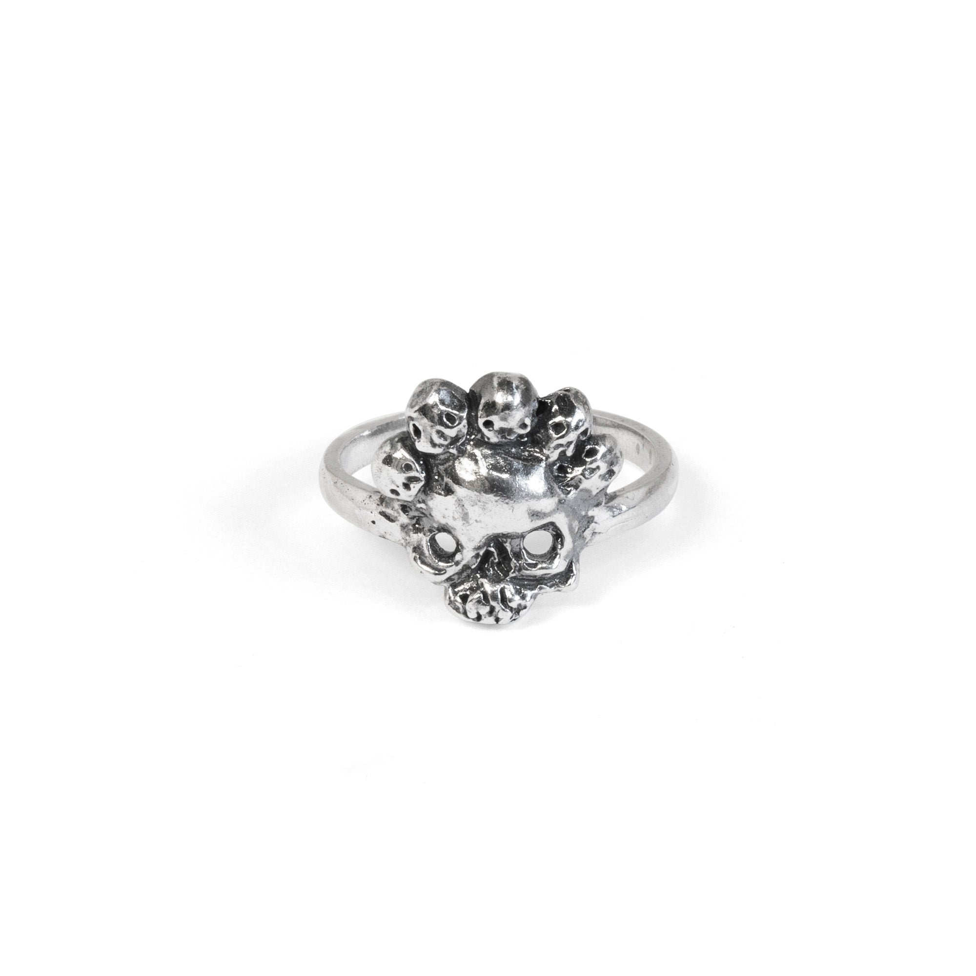 Nameless God Mask Silver Ring