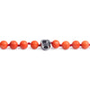 Semi-precious stone beaded skull bracelet