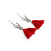 Sally Rabbit Mask Tassel Silver Earrings