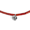 Red beaded Skull necklace
