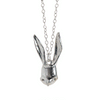 Sally Rabbit Mask Silver Necklace 360 rotation