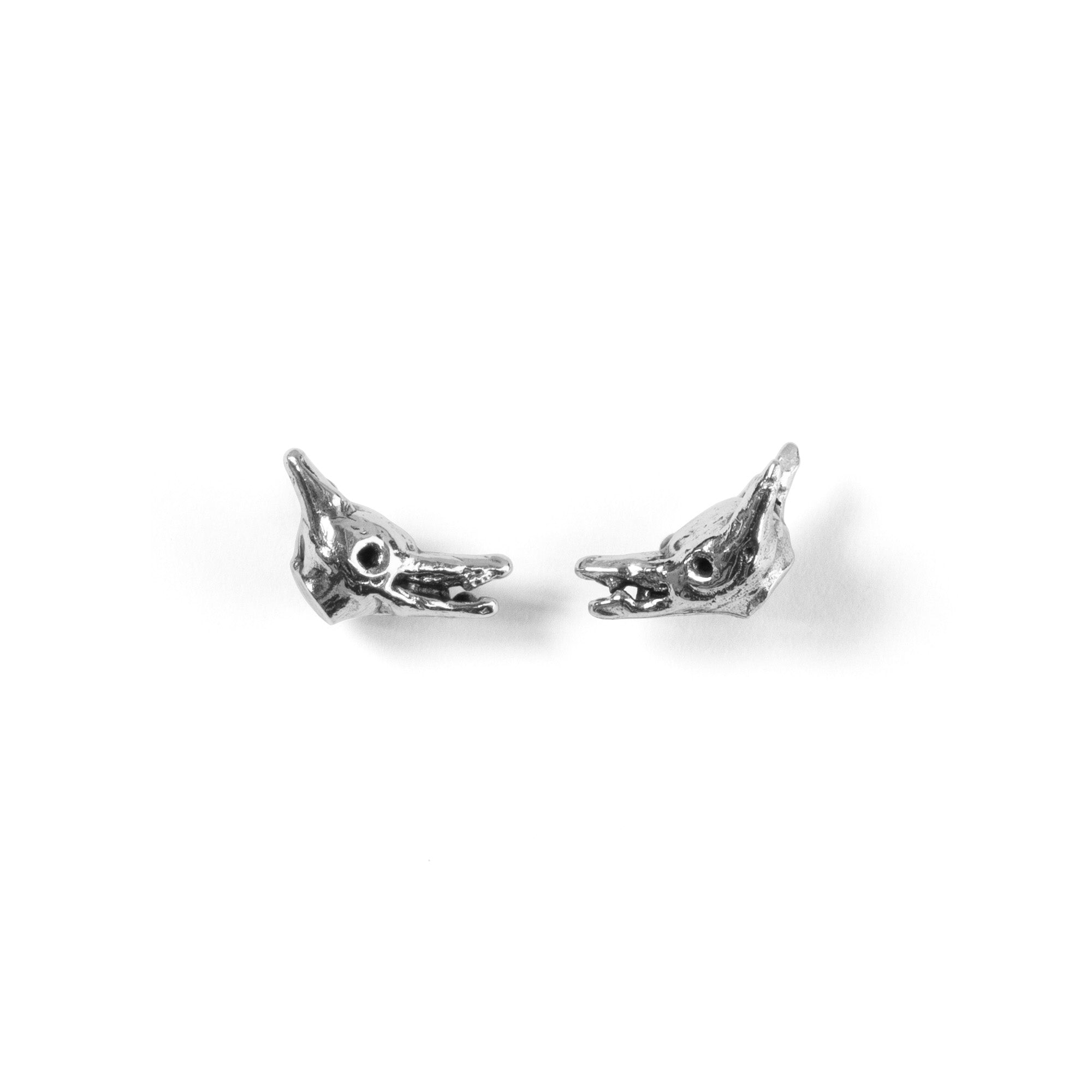 Beheaded Skinwalker Stud Silver Earrings