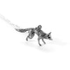 Sterling silver fox pendant necklace by Candice Tripp shown in full view