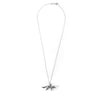 45 cm sterling silver belcher chain with clasp on fox pendant necklace