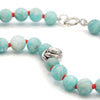 Knotted snake and amazonite bracelet