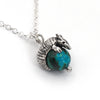 PRE-ORDER Johnny's Armadillo sterling silver and malacholla necklace