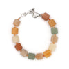 Mixed Aventurine + dog-link bracelet