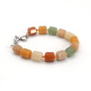 Mixed Aventurine + dog-link bracelet