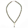 Aventurine necklace with a skull pearl & foliage charm