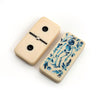 Blue and cream domino