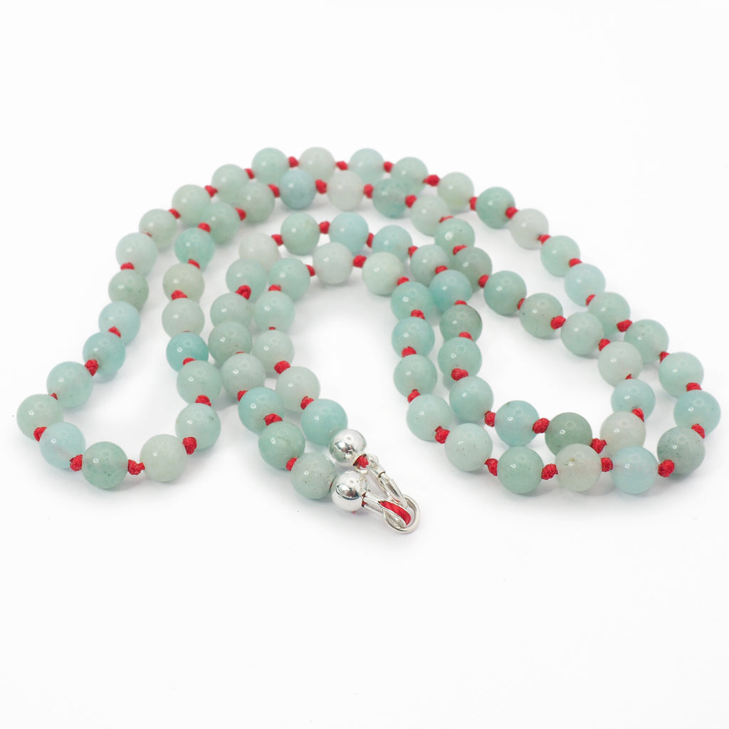 Chinese Amazonite knotted necklace