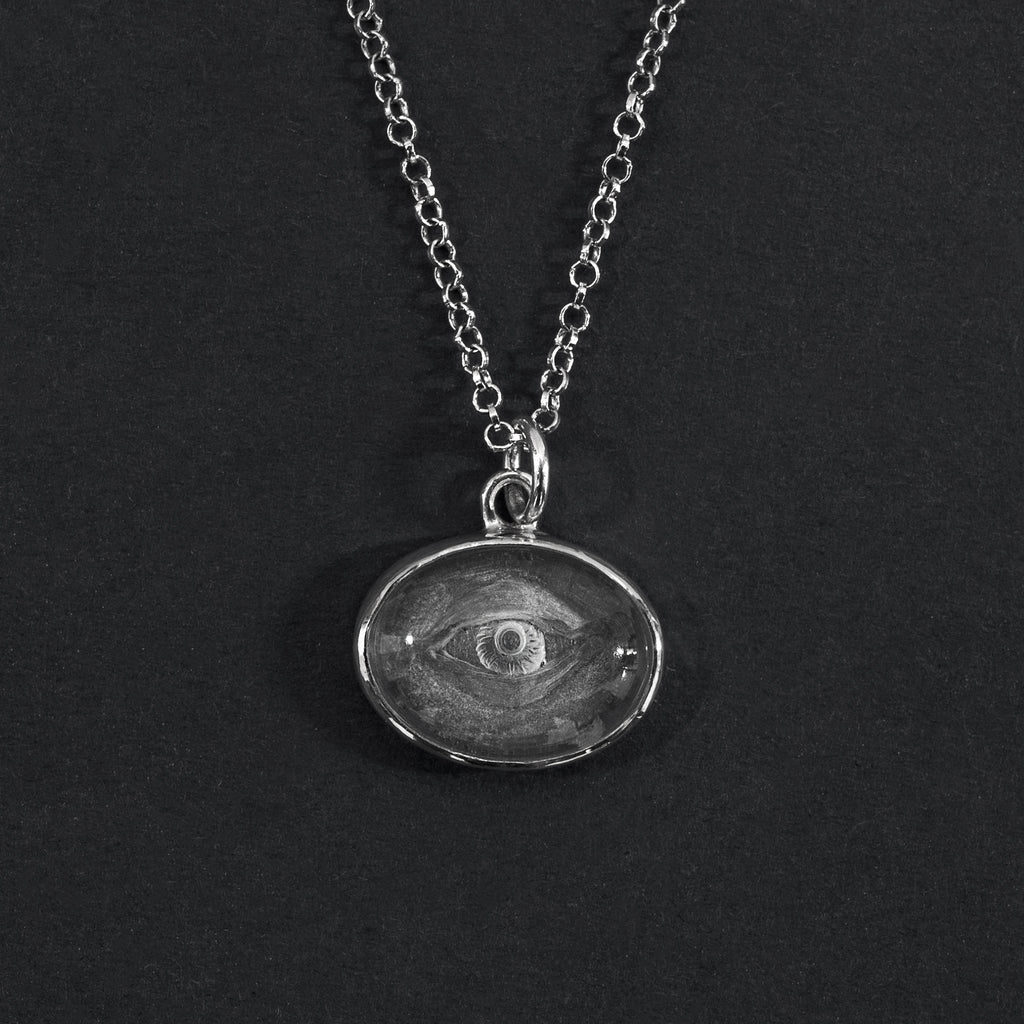 Rock Crystal Eye intaglio necklace