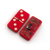 Red bakelite domino