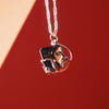 Drop catch smoky quartz necklace