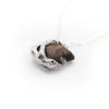 Drop catch smoky quartz necklace