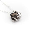 Drop catch smoky quartz necklace