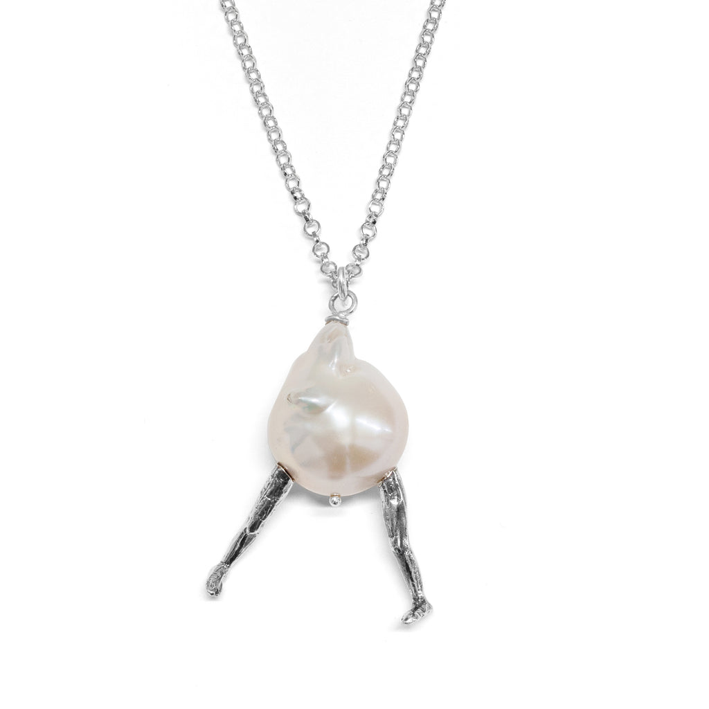 Egg with Legs pearl necklace