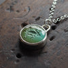 Frog turquoise intaglio necklace