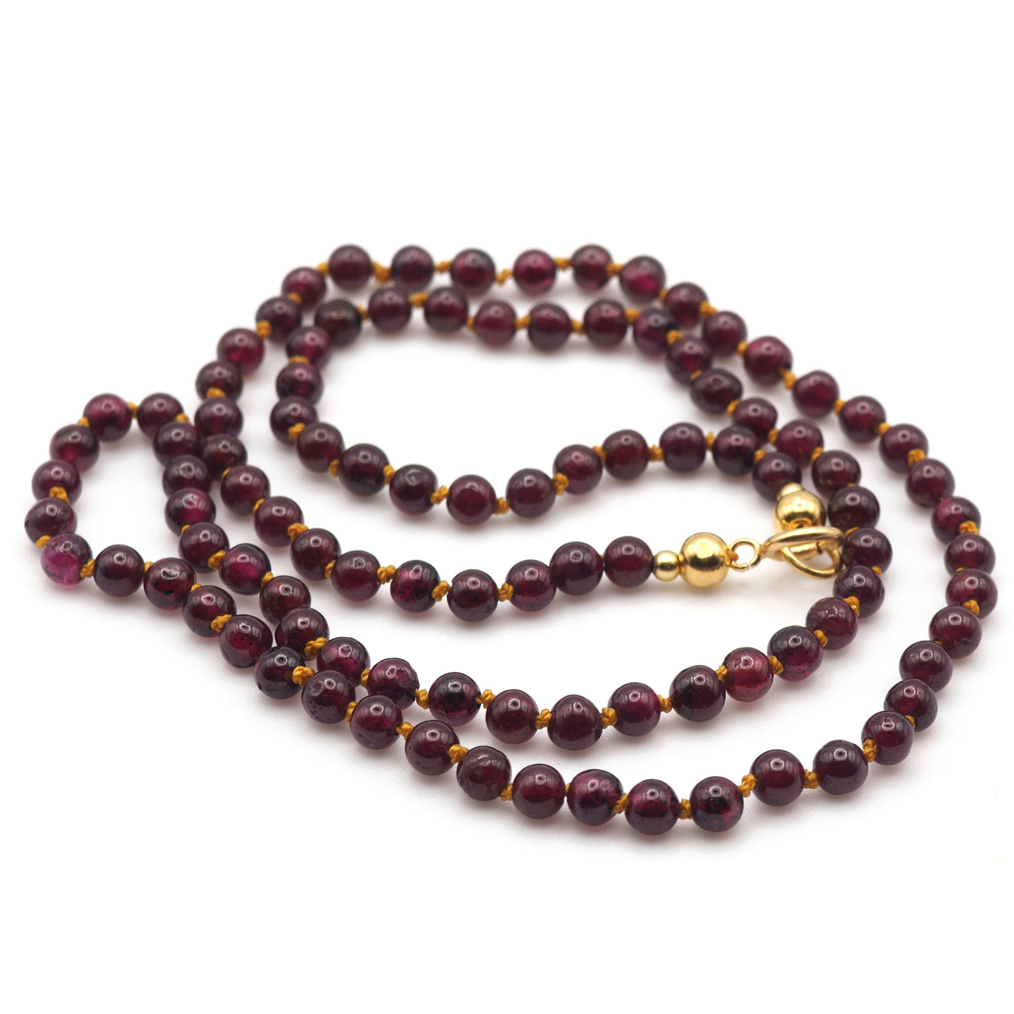 Garnet beaded necklace